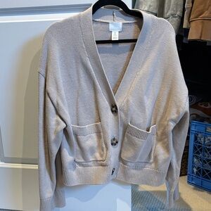 H&MWomen's Beige Cardigan Sweater